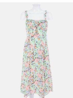 Zara Pastel Floral Maxi Dress in Pink and Mint